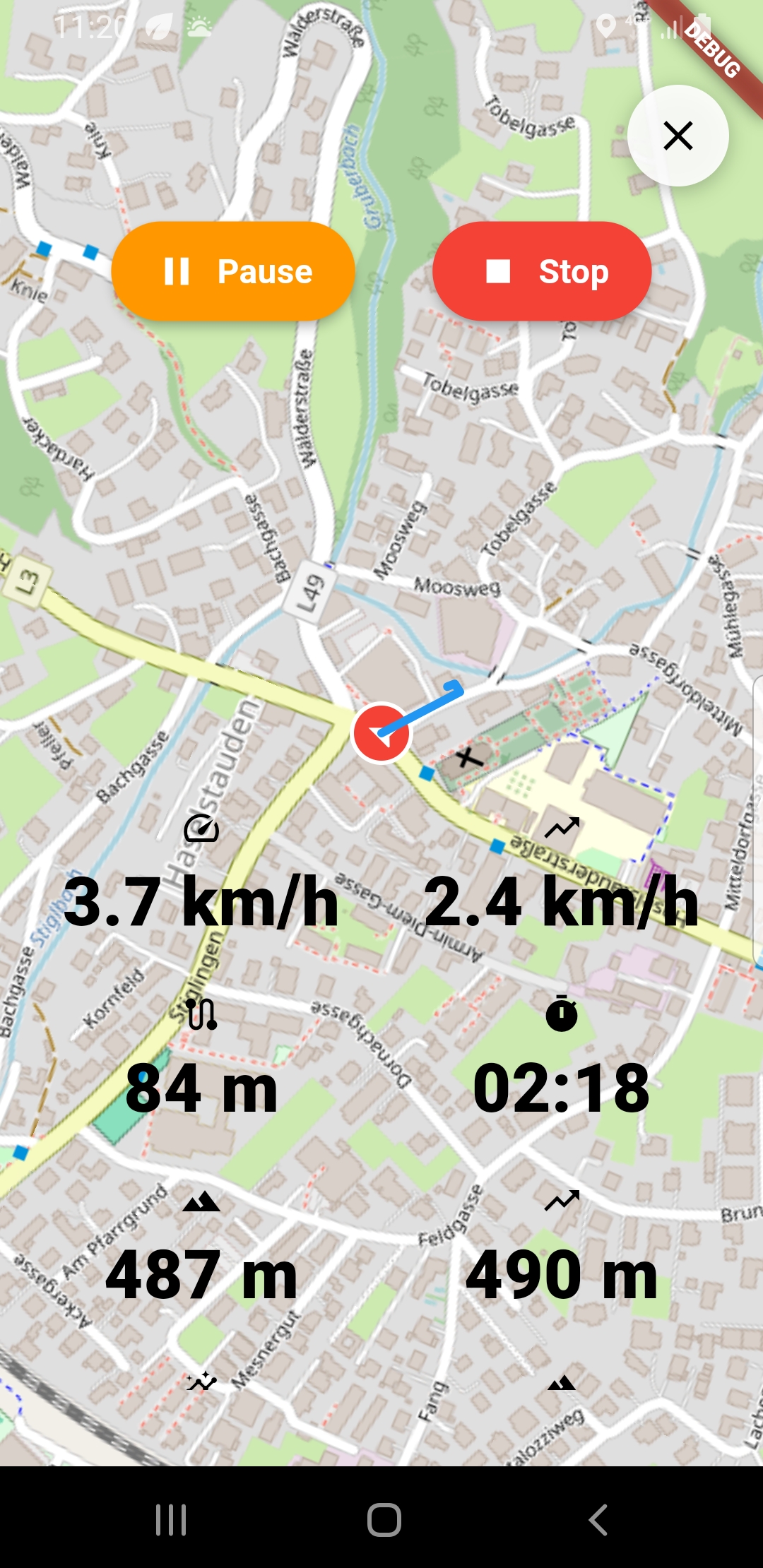 GPS Explorer Bike Computer Modus mit Geschwindigkeits- und Distanz-Tracking für Radfahrer